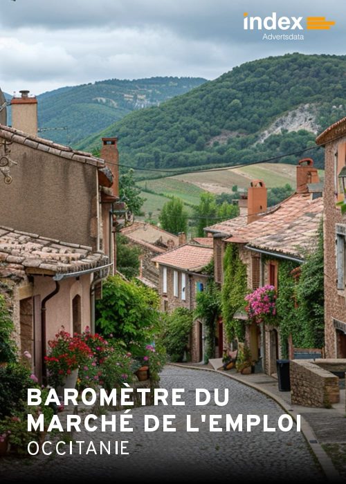 Occitanie baromètre du marché de l'emploi, ruelle d'un petit village